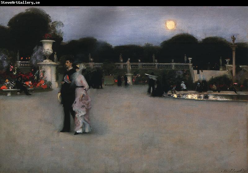 John Singer Sargent In the Luxembourg Gardens
